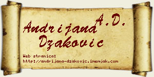 Andrijana Džaković vizit kartica